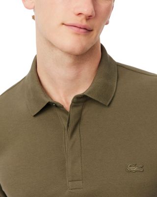 Long Sleeve Ribbed Collar Polo Shirt