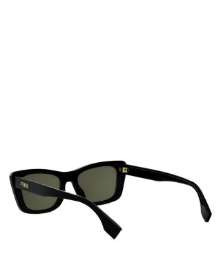 Lettering Geometric Sunglasses, 53mm