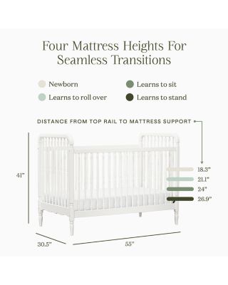 Liberty 3 in 1 Convertible Spindle Crib with Toddler Bed Conversion Kit