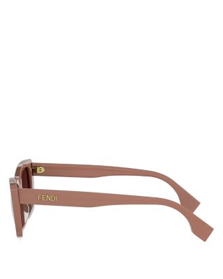 Lettering Geometric Sunglasses, 53mm