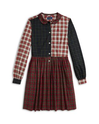 Girls' Plaid Cotton Poplin Shirtdress - Little Kid, Big Kid