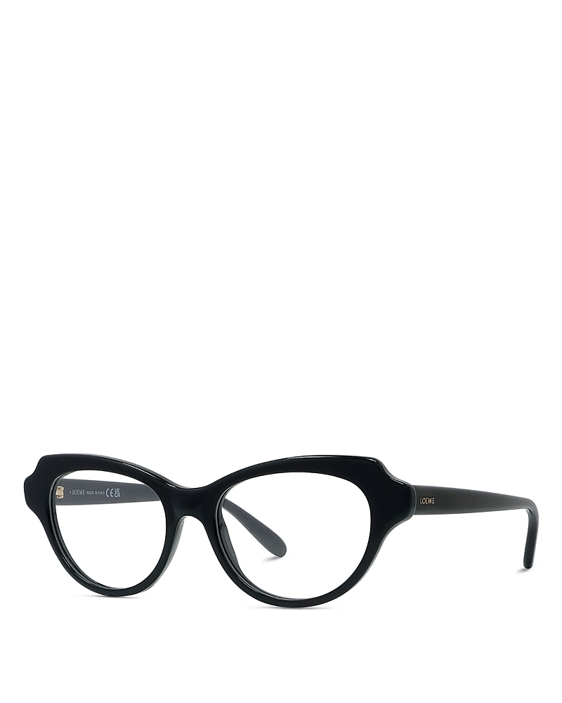 Loewe Slim Geometric Eyeglasses, 52mm In Black
