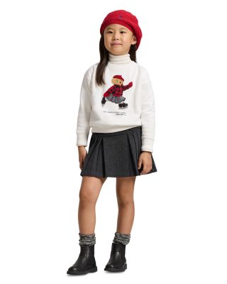 Girls' Polo Bear Fleece Boxy Sweatshirt - Big Kid, Little Kid