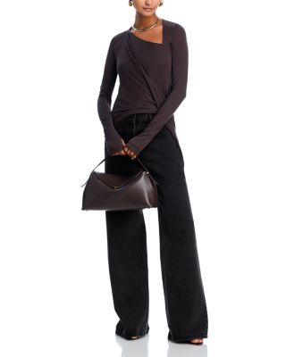 Twist Draped Long Sleeve Top