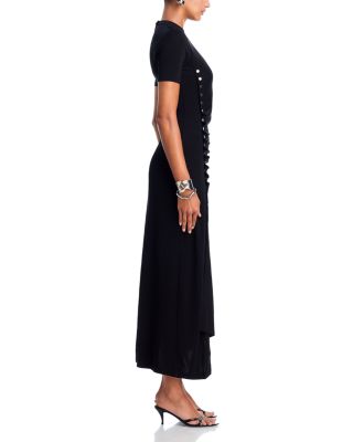 Draped Stretch Jersey Maxi Dress
