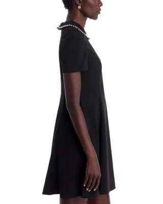 Satin Collar Mini Dress