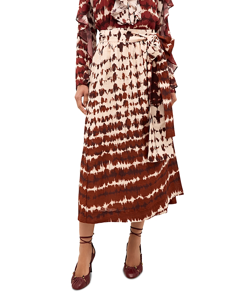 Marie Oliver Estine Wrap Midi Skirt In Catalonia In Multi