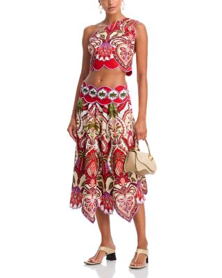 Rio Odara One Shoulder Top & Midi Skirt