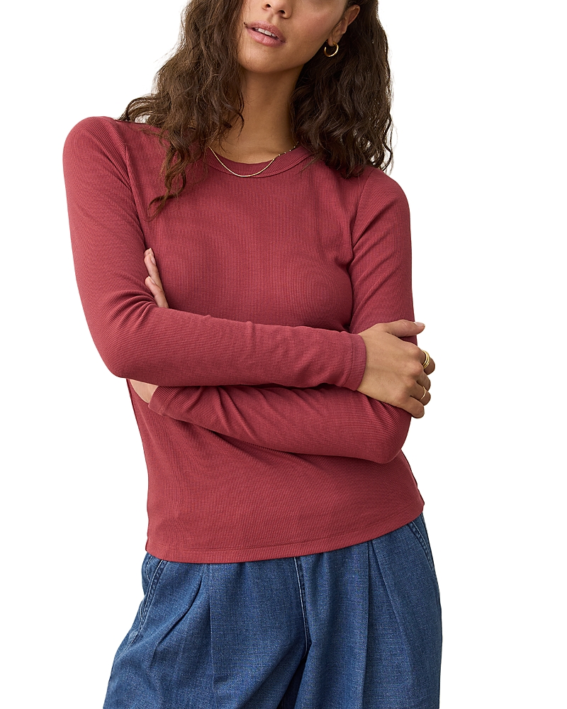 Marine Layer Lexi Crewneck Tee In Red