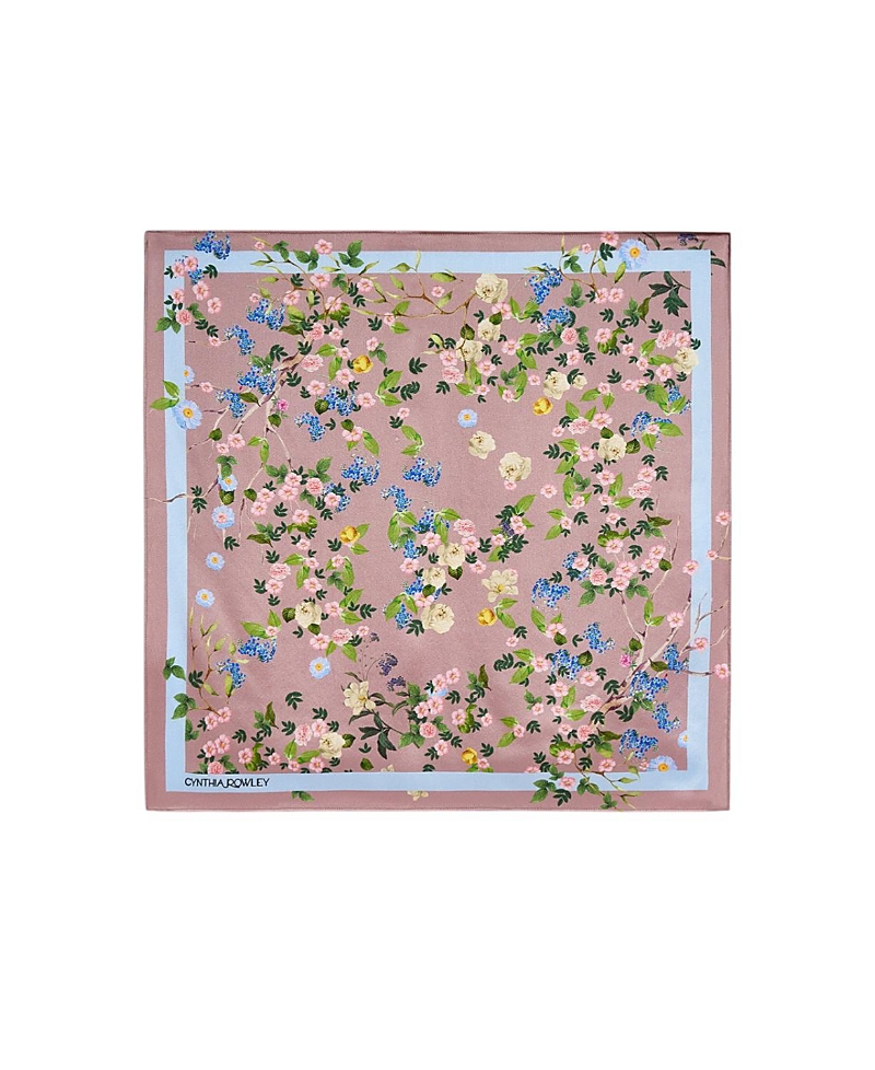Cynthia Rowley Bloom Silk Scarf In Pink