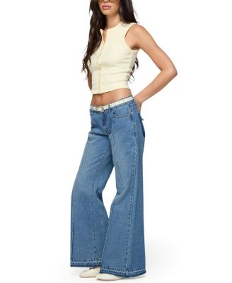 Nerissa Low Rise Flared Medium Rinse Wash Jeans