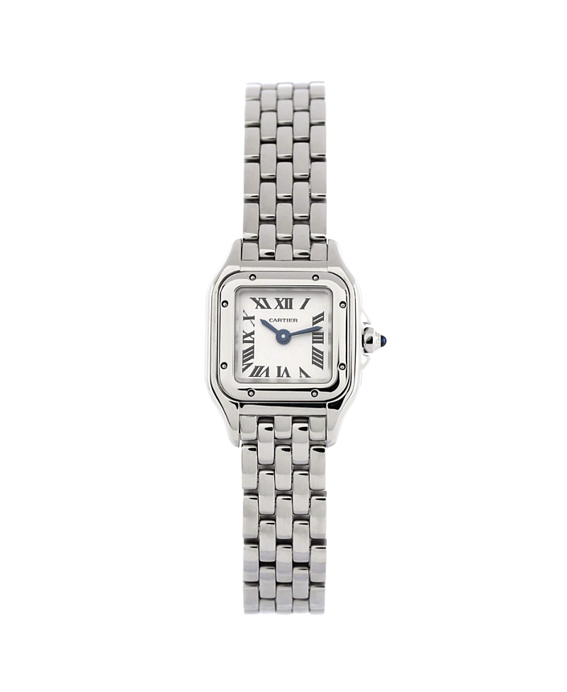 Pre-owned Pre-owned Cartier Cartier Panthere De Cartier Quartz Watch In Stainless Steel 22mm In Brown