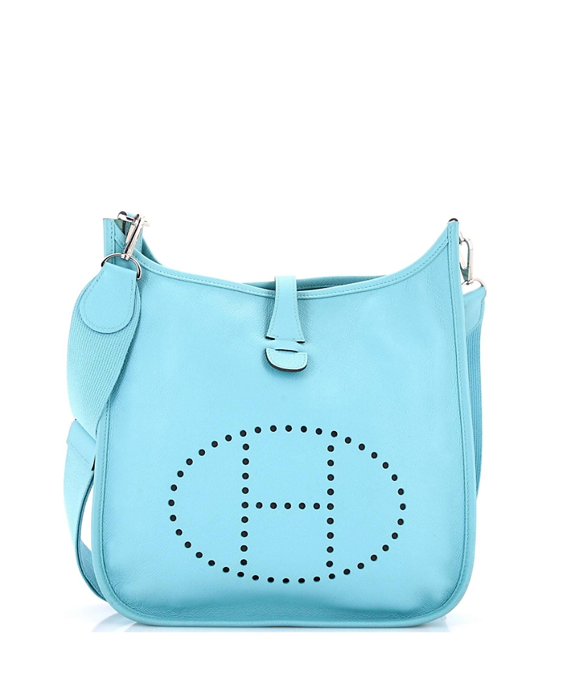 Pre-owned Pre-owned Hermes Hermes Pm Evelyne Bag Gen Iii Epsom In Blue