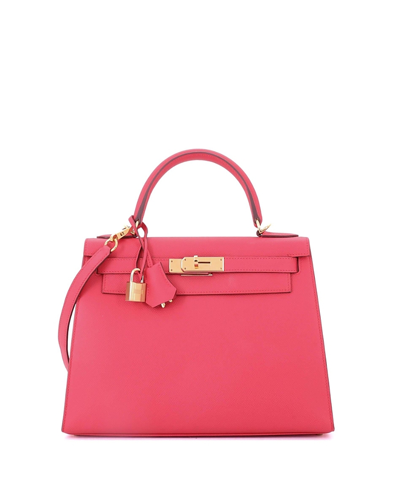 Pre-owned Pre-owned Hermes Hermes Kelly 28 Handbag Pink Epsom With Gold Hardware
