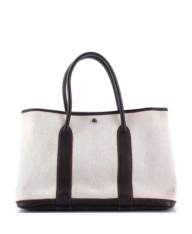 Pre-owned Pre-owned Hermes Hermes 36 Garden Party Tote Toile And Leather