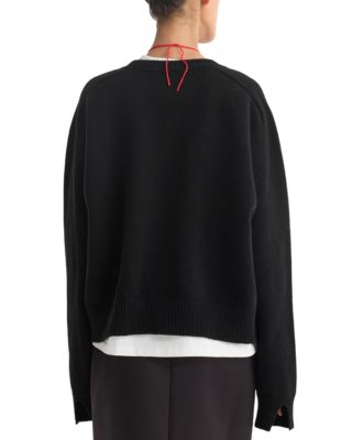 Wool Cashmere Sleeve Wrap Sweater