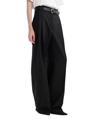 Mid Rise Pleated Front Pants