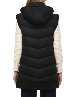 Long Hooded Puffer Vest