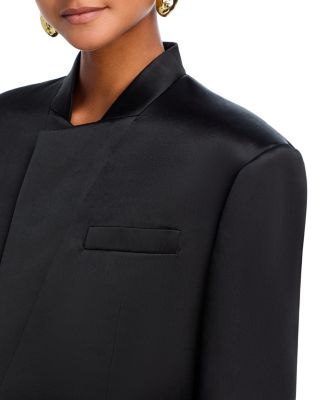 Cropped Satin Blazer