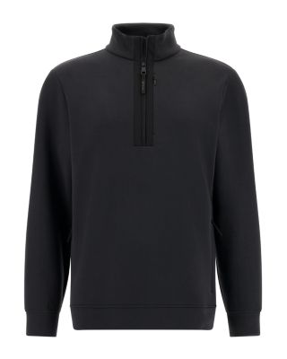 Mock Neck Sweatshirt in Cotton Blend Scuba