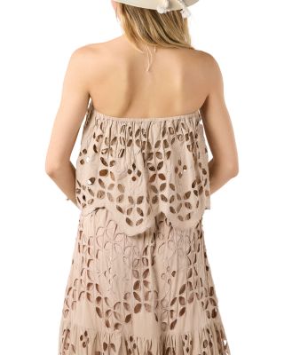 Bora Bora Eyelet Embroidered Strapless Top