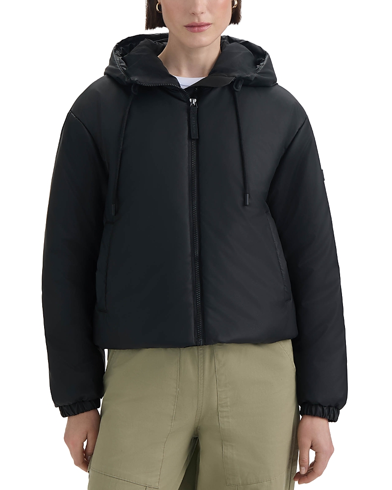 Hunter Leah Puffer Coat In Black