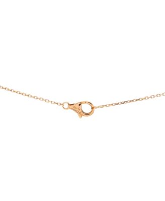 XS Amulette de Cartier Pendant Necklace 18K Rose Gold with Onyx and Diamond, 16 - 14.75"