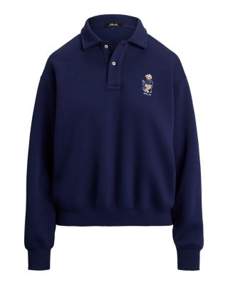 Polo Bear Fleece Long Sleeve Polo Shirt