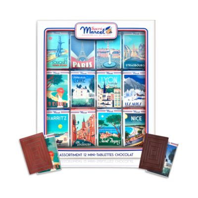 Map of France Gift Box with 12 Mini Chocolate Bars