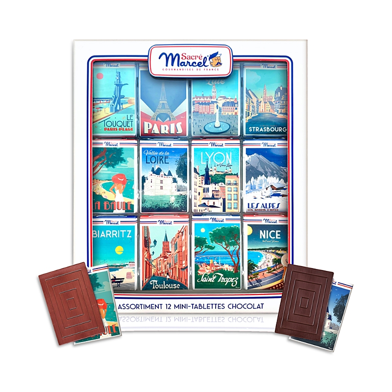 Sacre Marcel Maxim's De Paris Map Of France Gift Box With 12 Mini Chocolate Bars