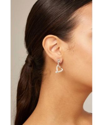  Hammered Heart Hoops