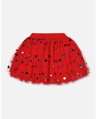 Girls' Tulle Skirt with Iridescent Heart Confettis - Big Kid