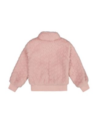 Girls' Faux Fur Jacquard Jacket - Big Kid