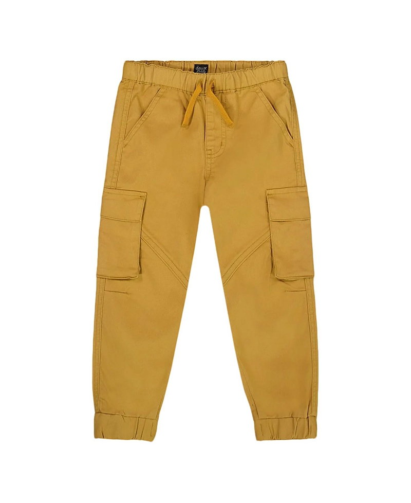 Deux Par Deux Boys' Twill Jogger Cargo Pants - Baby In Yellow