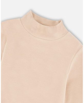  Girls' Super Soft Ribbed Mock Neck Top - Big Kid