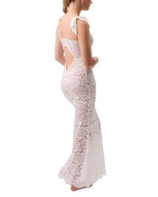 Amour Stretch Lace Floor Length Gown - Exclusive