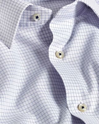 Slim Fit Printed Dobby Dress Shirt