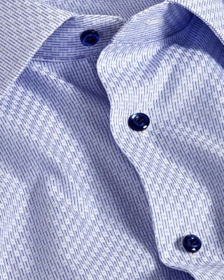 Trim Fit Printed Dobby Dress Shirt