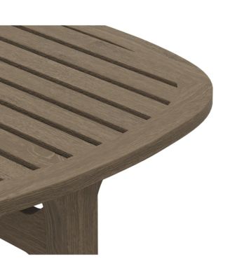 Saratoga Square Outdoor Patio Teak Wood Side Table