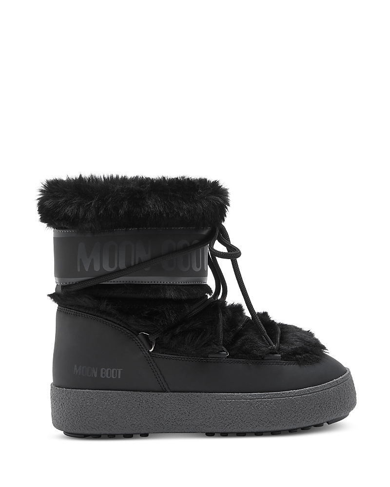 Moon Boot Unisex Ltrack Faux Shearling Boots In Black