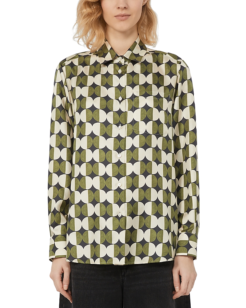 Weekend Max Mara Rive Silk Shirt In Green
