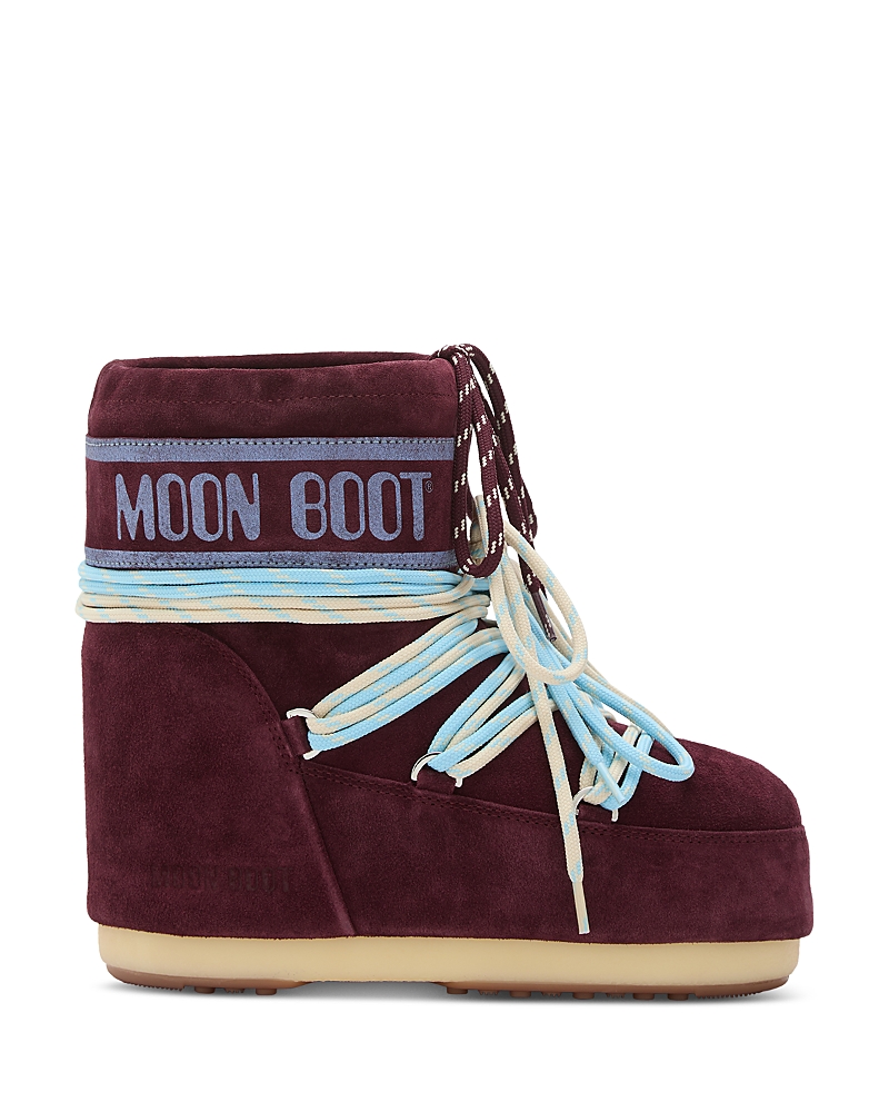 Moon Boot Unisex Mb Icon Low Boots In Burgundy