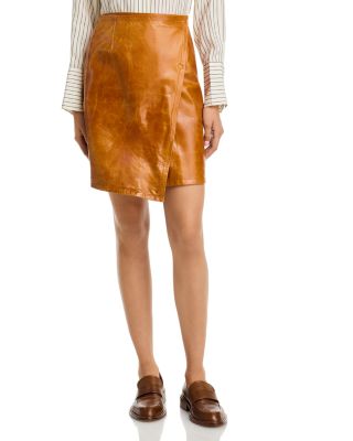Leather Wrap Skirt