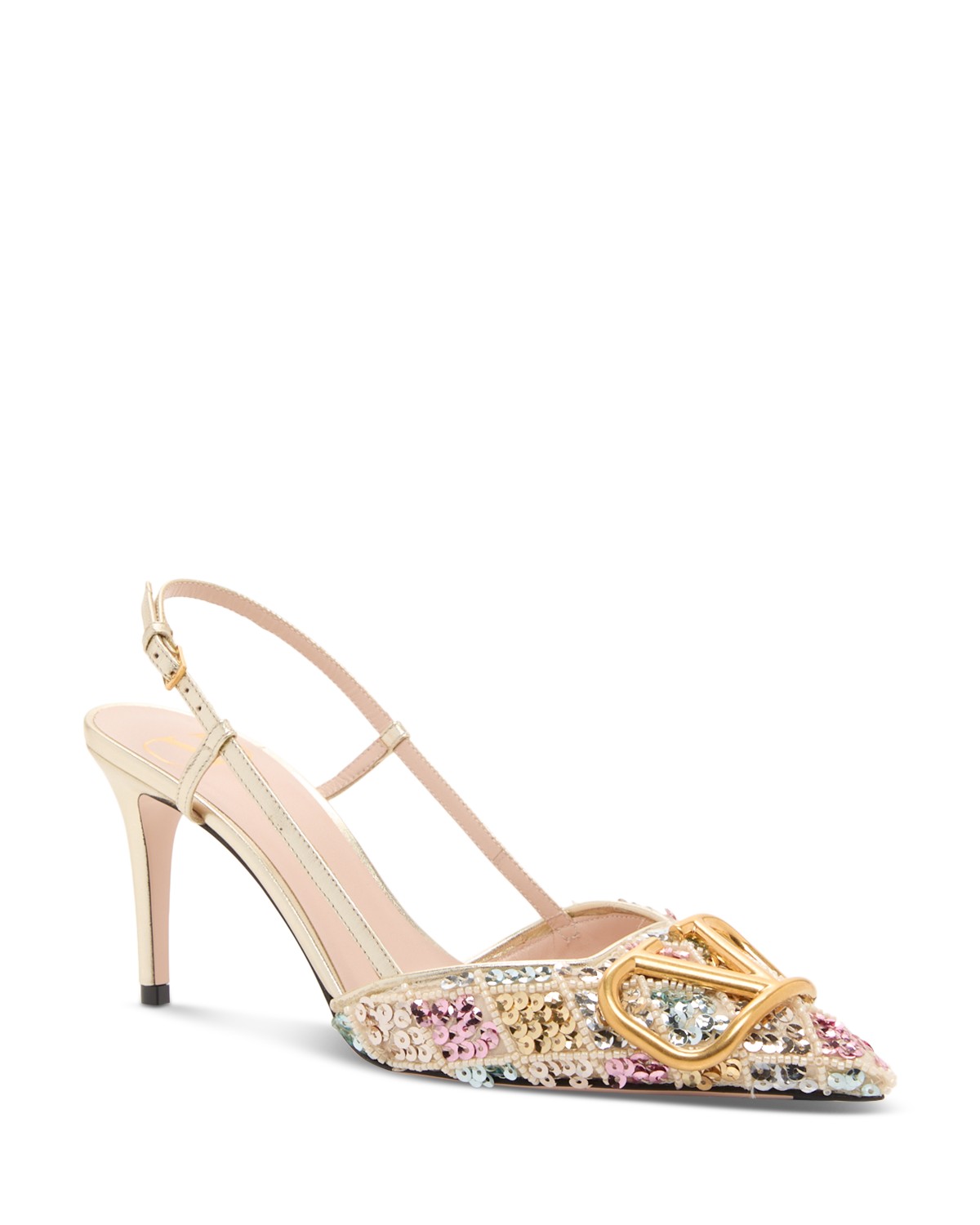 Slingback VLogo Pumps