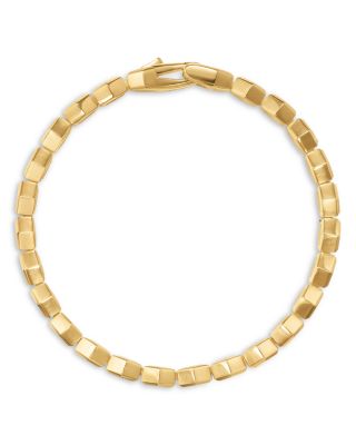 Hex Pav&eacute; Tennis Bracelet in 18K Yellow Gold with Diamonds, 8mm 