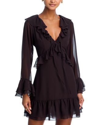 embellished long sleeve mini dress in aqua Adore You Embellished Mini Dress - Aqua