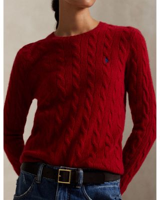 Cable Wool Cashmere Crewneck Sweater