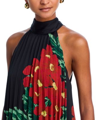 Lester Pleated Halter Dress