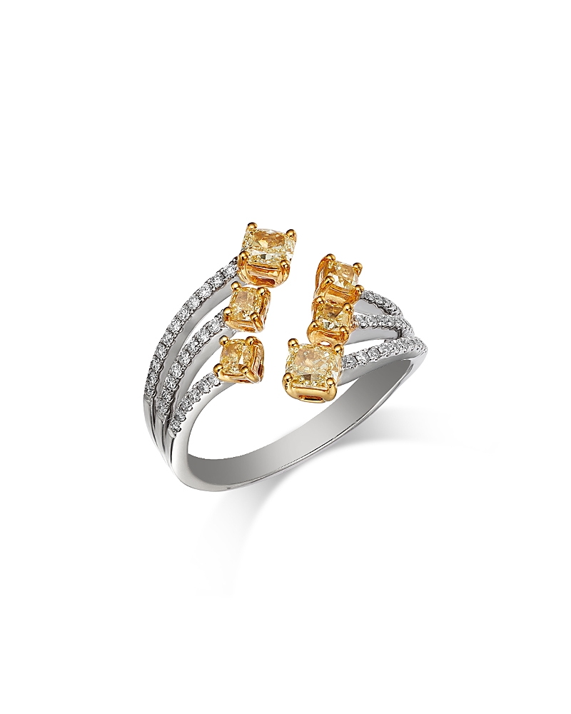 Bloomingdale's Fine Collection Yellow & White Diamond Open Ring in 14K Yellow & White Gold, 1.41 tcw