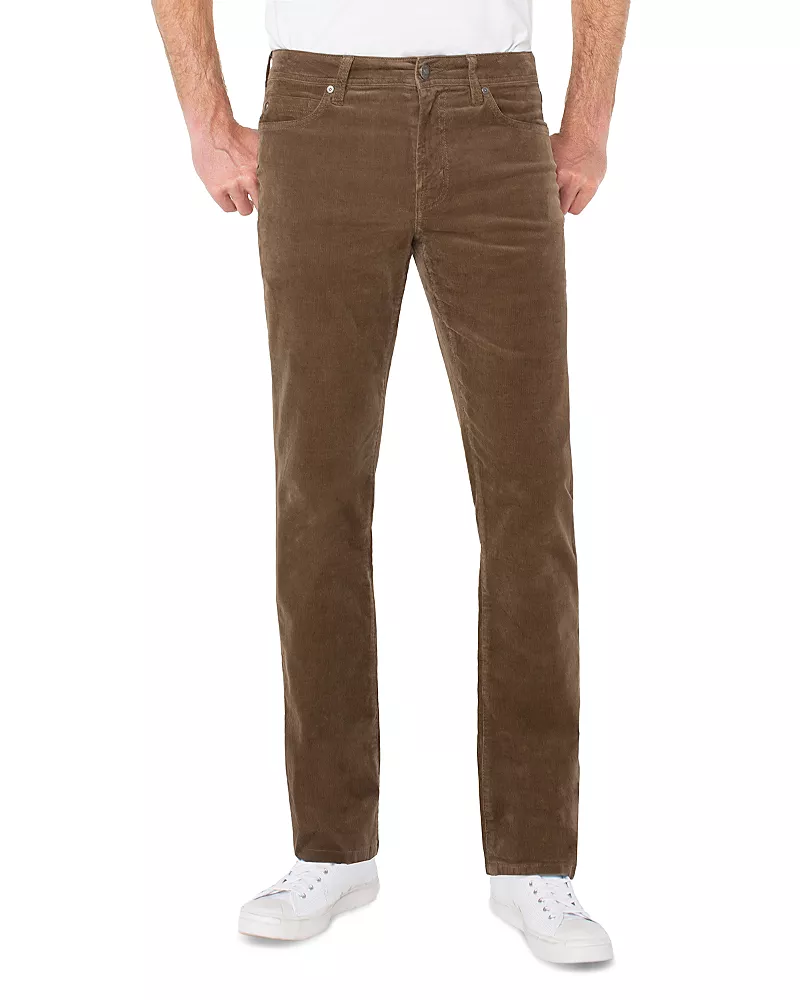 Liverpool Los Angeles Kingston Modern Slim Straight Corduroy Jeans in Oat